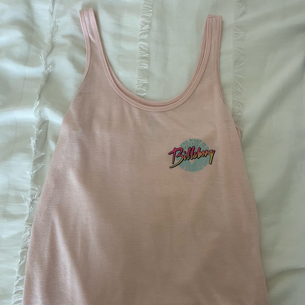 Billabong Blush Pink Long Tank Top